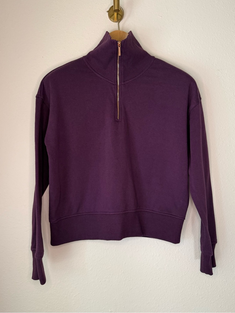 GAIAM Women’s Purple Quarter Zip Fleece Sweatshirt size S